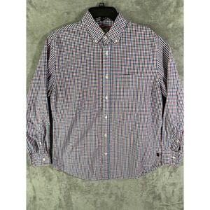 Relwen Plaid Check Long‎ Sleeve Cotton Shirt L